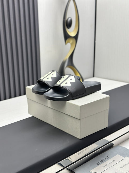 Balenciaga Logo Slide Sandals — hero
