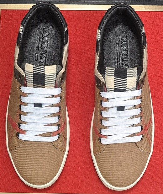 Burberry Check Panel Low-Top Sneakers — hero
