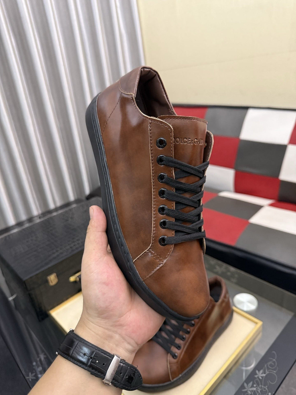 DG Brown Lace-Up Casual Shoes — hero
